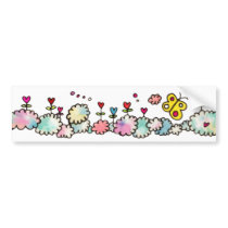 Hearts in the Clouds Bumper Sticker bumper stickers by ShouShou Hearts in the Clouds Bumper Sticker bumper stickers
