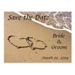 Hearts in the Sand Save the Date Postcards