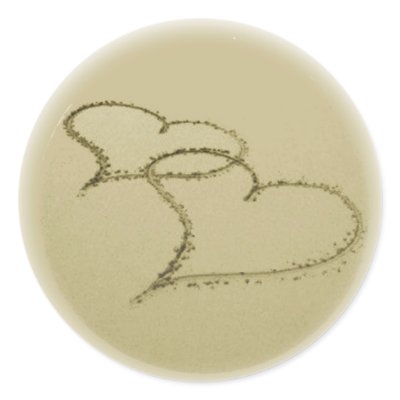 Hearts In The Sand Stickers by TrevorStar