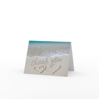 Hearts in the Sand "Thank You" Cards