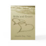 Hearts In The Sand Wedding Announcement Card
