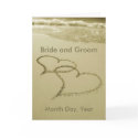 Hearts In The Sand Wedding Announcement cards by TrevorStar Hearts In The Sand Wedding Announcement cards
