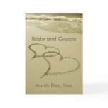 Hearts In The Sand Wedding Announcement cards