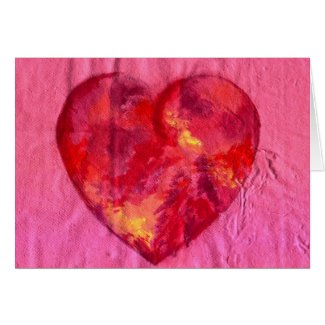 Hearts joined in Love card