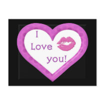 Hearts & Kisses postcards