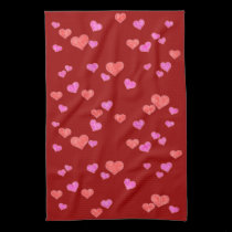 Hearts kitchen towels
