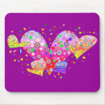 Hearts (love, amour 爱)  A3 Mouse Pad