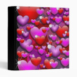 Hearts Love and Diamonds 3 Ring Binder