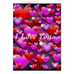 Hearts Love and Diamonds "I Love You" Card