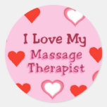 Hearts: Love My Massage Therapist Stickers