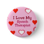 Hearts: Love Speech Therapist Pinback Button