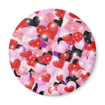 Hearts Magnet by dndartstudio