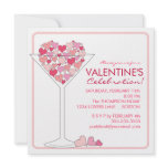 Hearts Martini Valentines Day Party Invitation