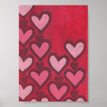 Hearts Mixed Media Print