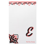 hearts monogrammed stationery