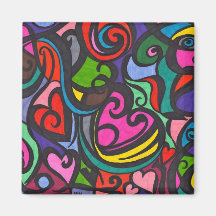 Hearts of color  Magnet