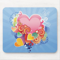 Hearts of Color Mouse Mat