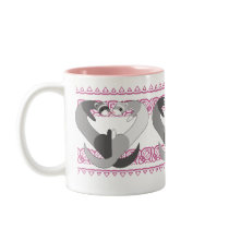 Hearts of Ferret Mug by imaginingsbykristy Hearts of Ferret Mug