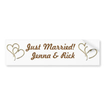 Hearts of gold bumper stickers by perfectpostage Hearts of gold bumper stickers