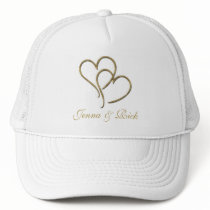 Hearts of gold mesh hat