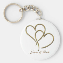 Hearts of gold key chains