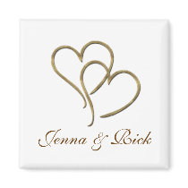 Hearts of gold magnets by perfectpostage Hearts of gold magnets