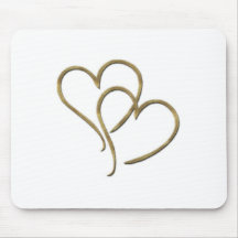 Hearts of gold mouse mats