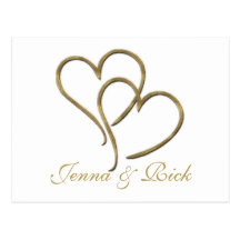 Hearts of gold postcard
