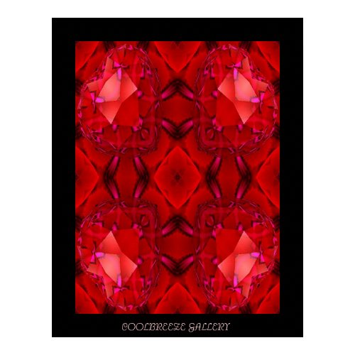 HEARTS OF RUBY RED print