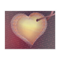 hearts on a ribbon postcards