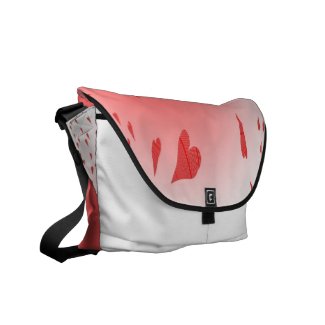 Hearts on Pink Messenger Bag
