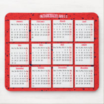 Hearts on red mousepad/ calendar mousepads