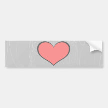 Hearts on Swirls Bumper Sticker