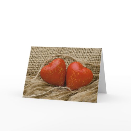 Hearts on the cloth card