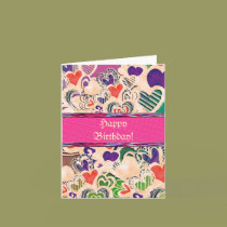 Hearts Overflowing Birthday! cards