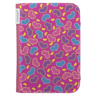 Hearts Pattern Pink Kindle Case