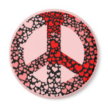hearts peace magnets