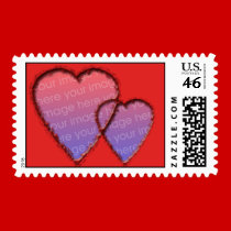 Hearts Photo Frame Postage postage