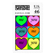 Hearts Postage Stamps