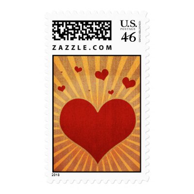 Hearts Postage Stamp