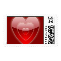 Hearts Postage Stamp