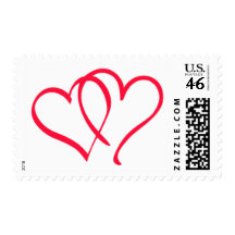 hearts postage stamps