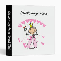 Hearts Princess 3 Ring Binder