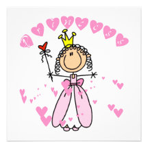 Hearts Princess Personalized Announcements