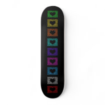 Hearts Rainbow Black skateboards by coolartistry Hearts Rainbow Black skateboards