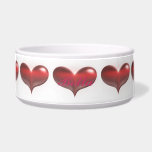 Hearts repeat Design pet bowls