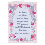 ribbon, card, love, heart, pink, romance,