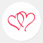 hearts round stickers