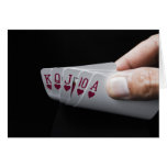 Hearts Royal Flush Greeting Card