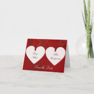 Hearts Save the Date Card